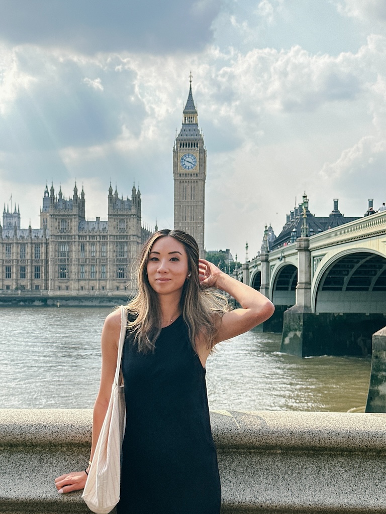 girl in front of big ben westminster abbey south bank london 2 day itinerary london